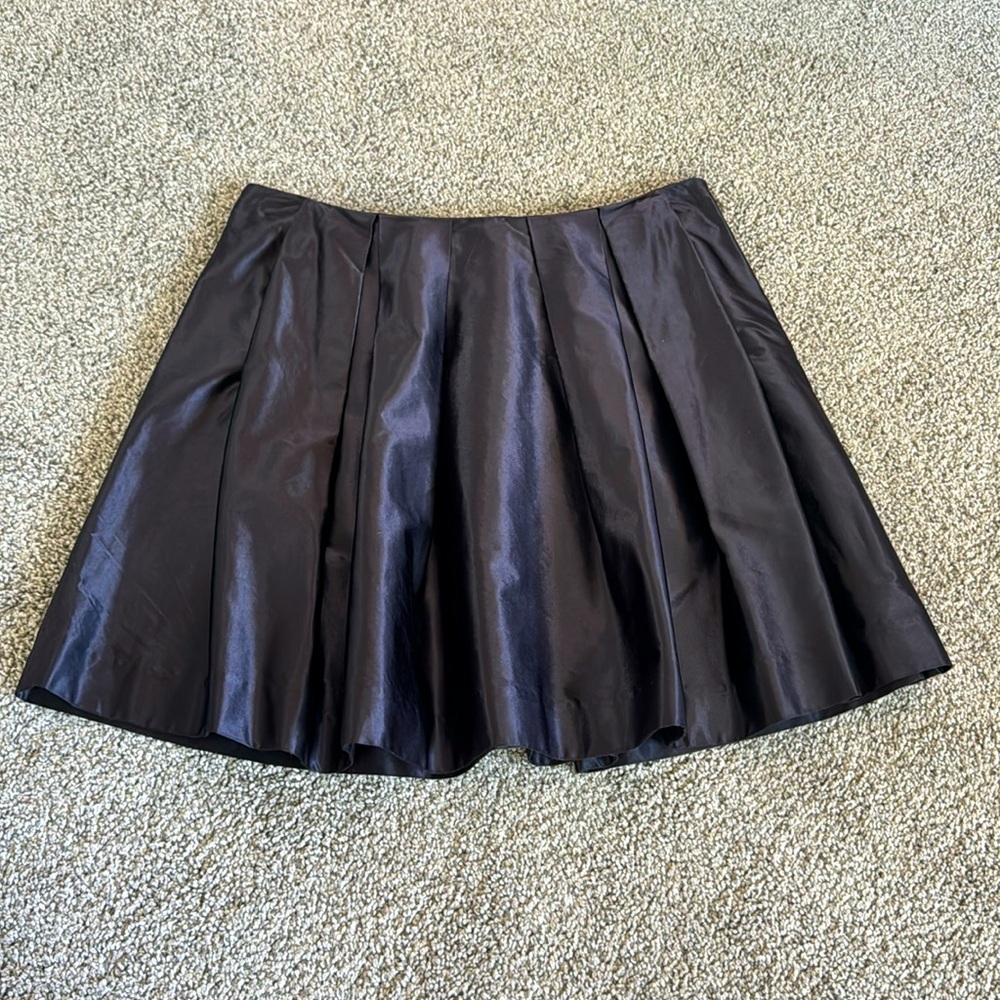 DKNY satin pleated mini skirt